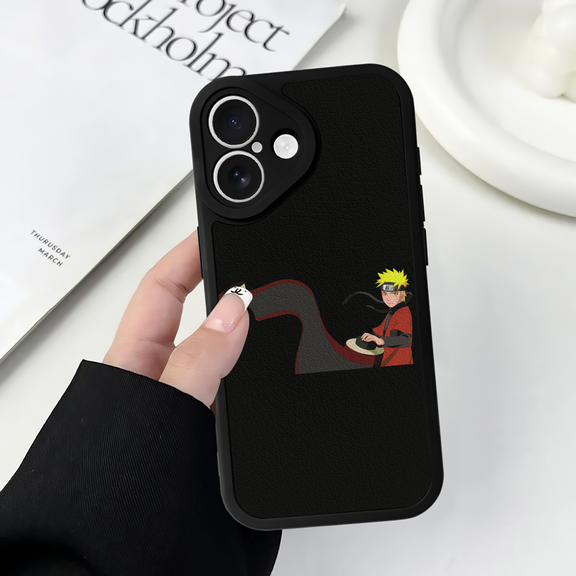 （画像用） NARUTO -ナルト- うずまき ナルト Uzumaki Naruto 【iPhone 16シリーズ対応】シリコンスマホケース（レザー調） 材質：シリコン